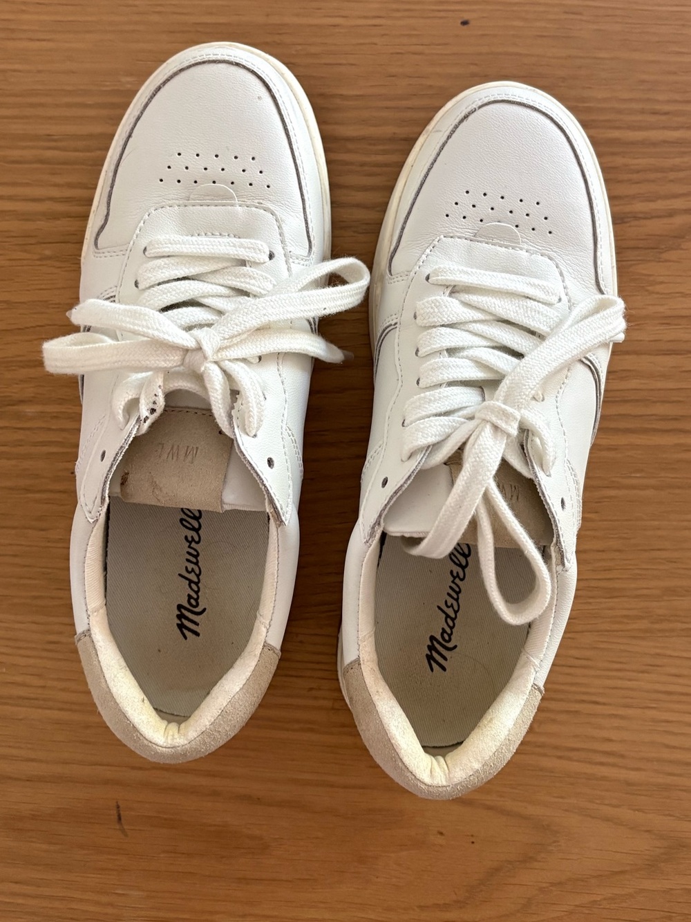 Madewell Off-White Leather Low-Top Sneakers